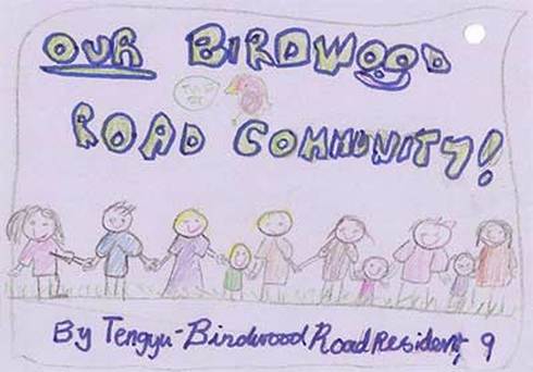 Children's drawing of the community