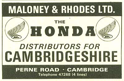 Advert for Maloney and Rhodes